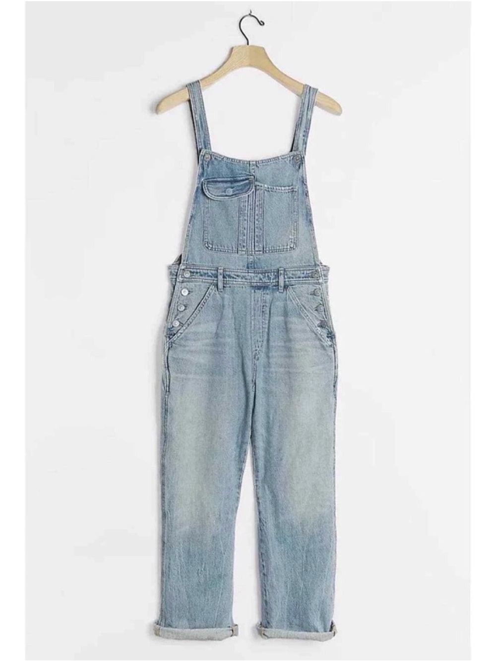 Anthropologie citizens of humanity jamie cropped Light Blue Denim Overalls NWT - Picture 6 of 12